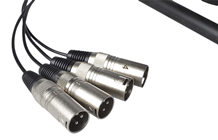 Microphone Snake - Roll Up Lead On Reel 25m 4 Inputs